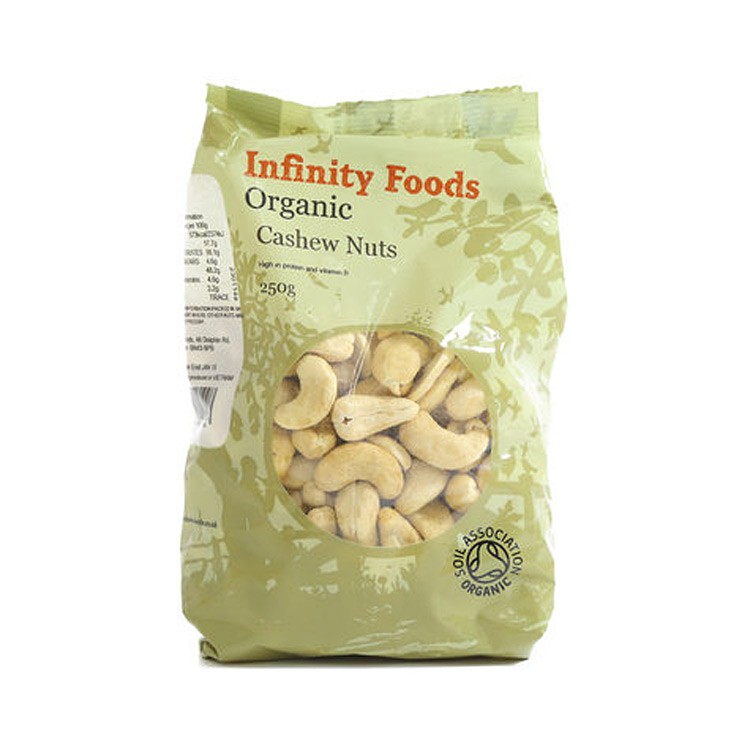 Caju Intreg Organic Infinity Foods, 250 G