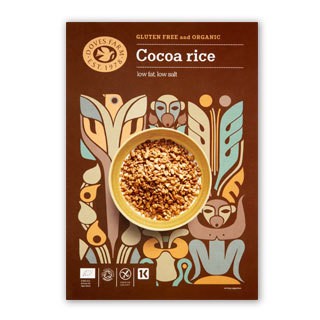 Cereale Organice De Orez Cu Cacao Fara Gluten Doves Farm, 375 G